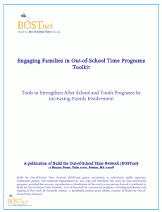 Engaging Families in Out-of-School Time Programs Toolkit